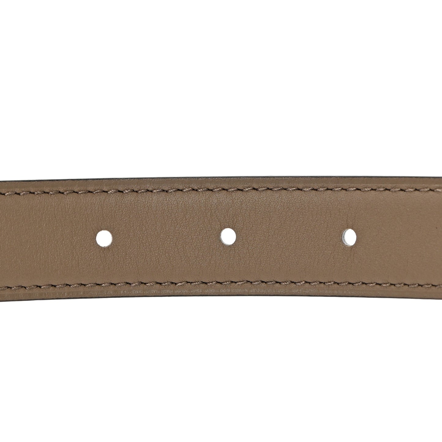 Swift Epsom 24mm H Cursives Belt 85 White Etoupe