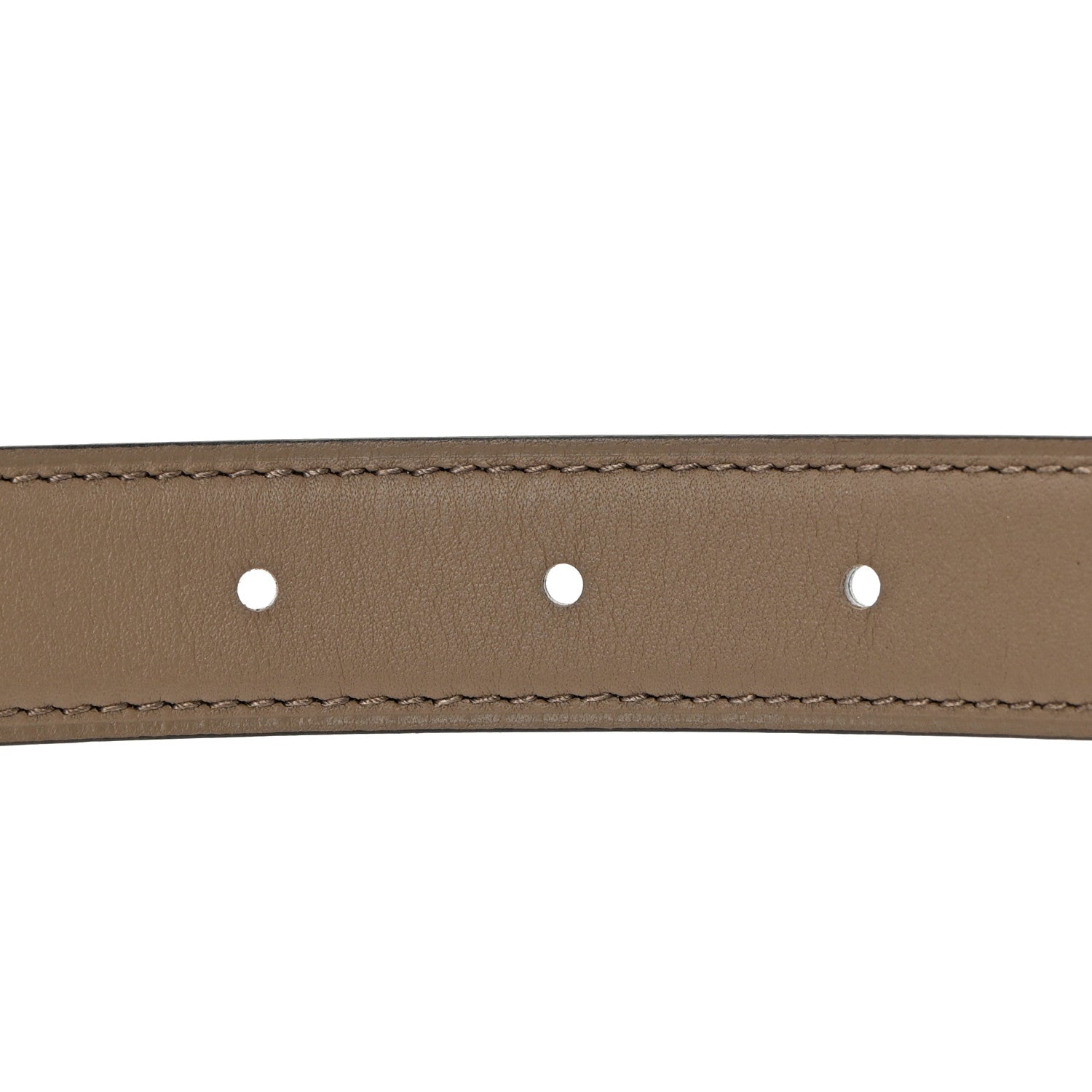 Hermes Swift Epsom 24mm H Cursives Belt 85 White Etoupe 3 of 7