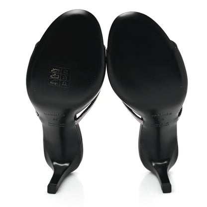 Hermes Lambskin Lizard Cute Sandals 39 Black Ombre 5 of 10