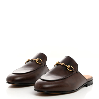 Gucci Calfskin Womens Princetown Slippers 35 Brown 3 of 10