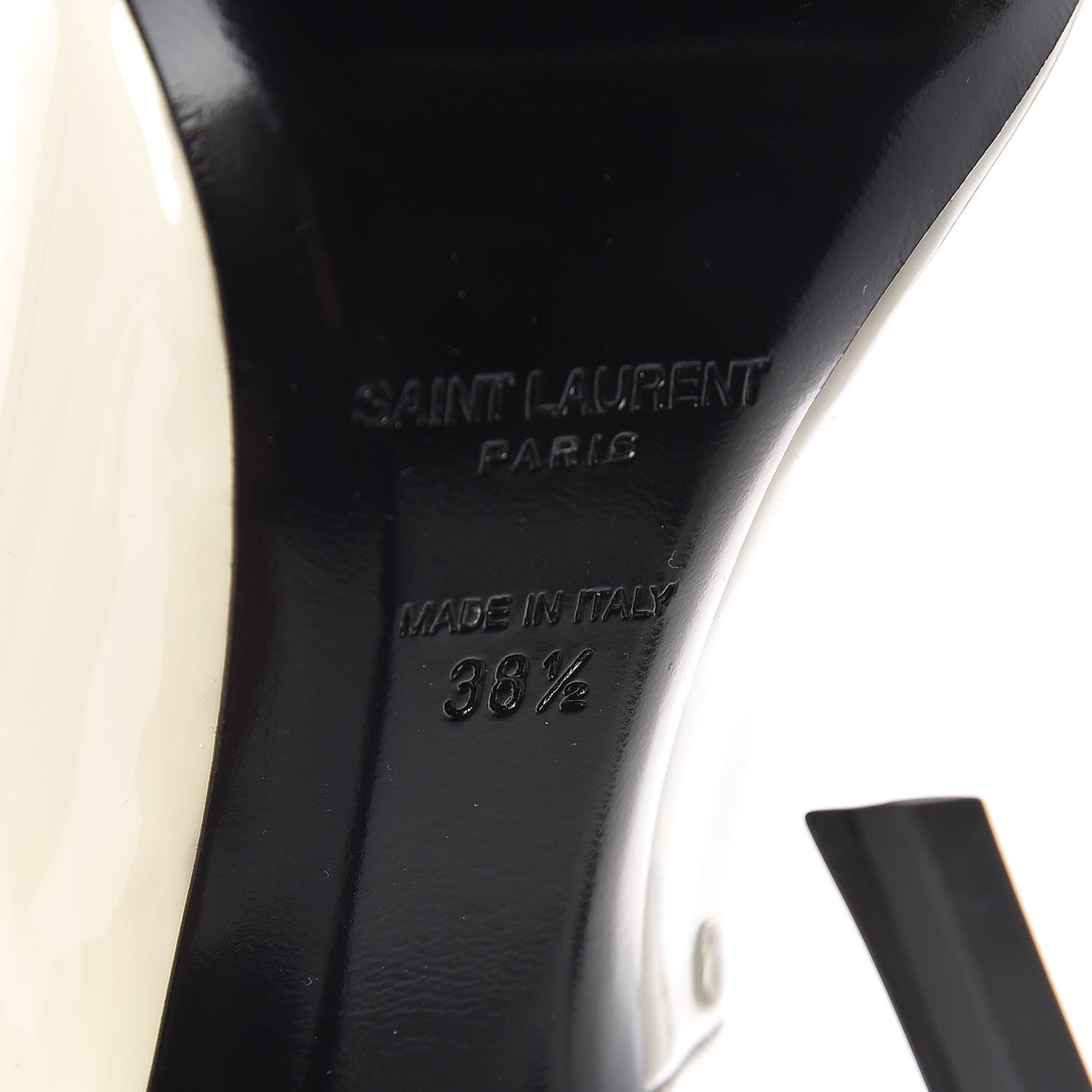 Saint Laurent Patent Opyum 85 Pumps 38.5 Neutro 7 of 9