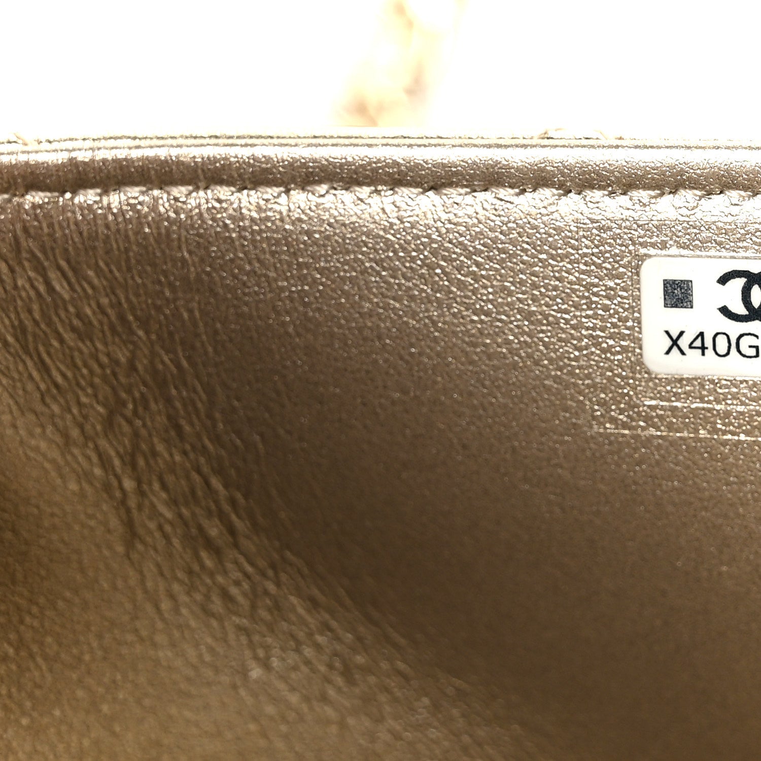 Chanel Metallic Lambskin Quilted Mini Chain Flap Gold 6 of 9