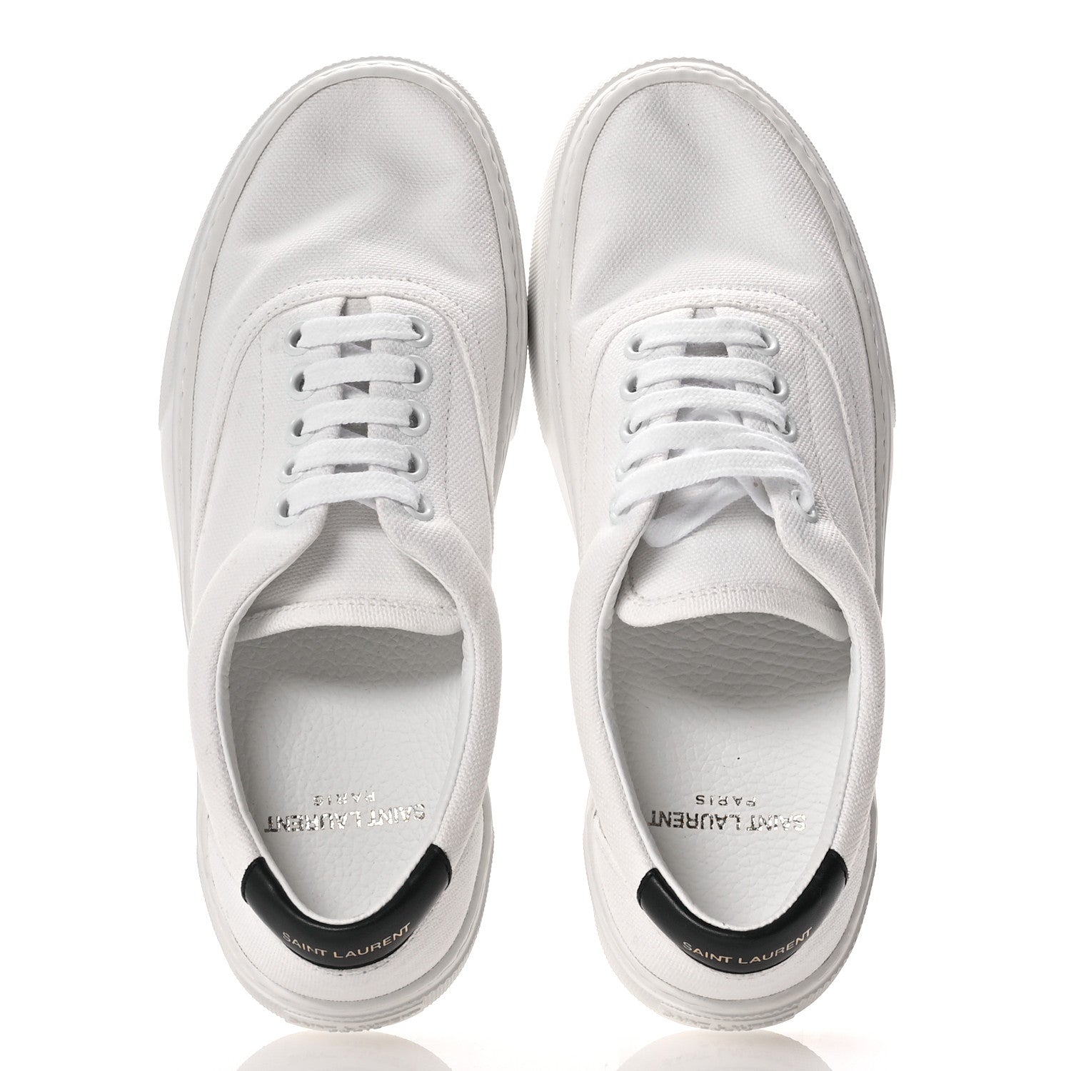 Saint Laurent Canvas Venice Sneakers 36.5 White 2 of 8