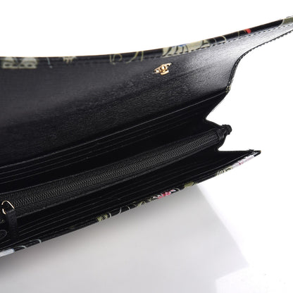 Gucci Shangai Calfskin Flora Knight Flap Wallet Black 5 of 7