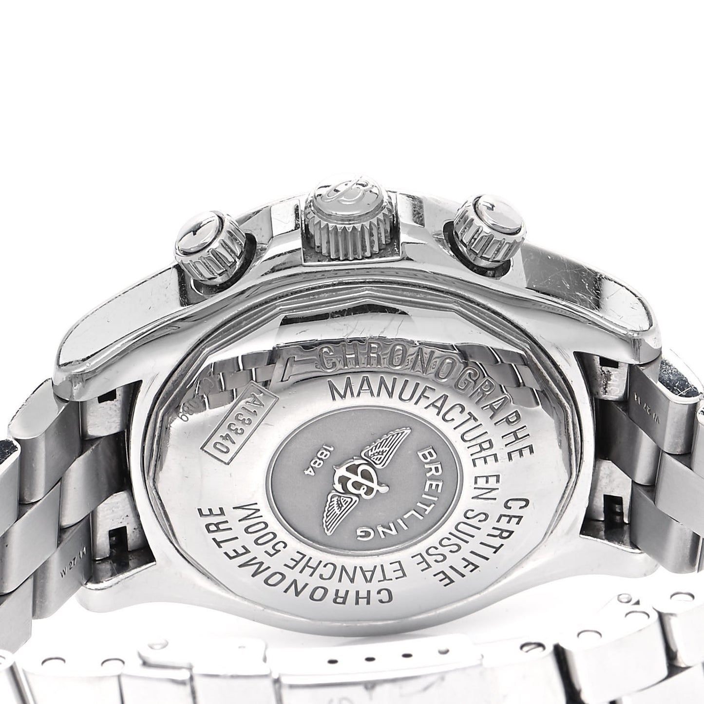 Stainless Steel 42mm Chrono Superocean Automatic Watch Black A13340