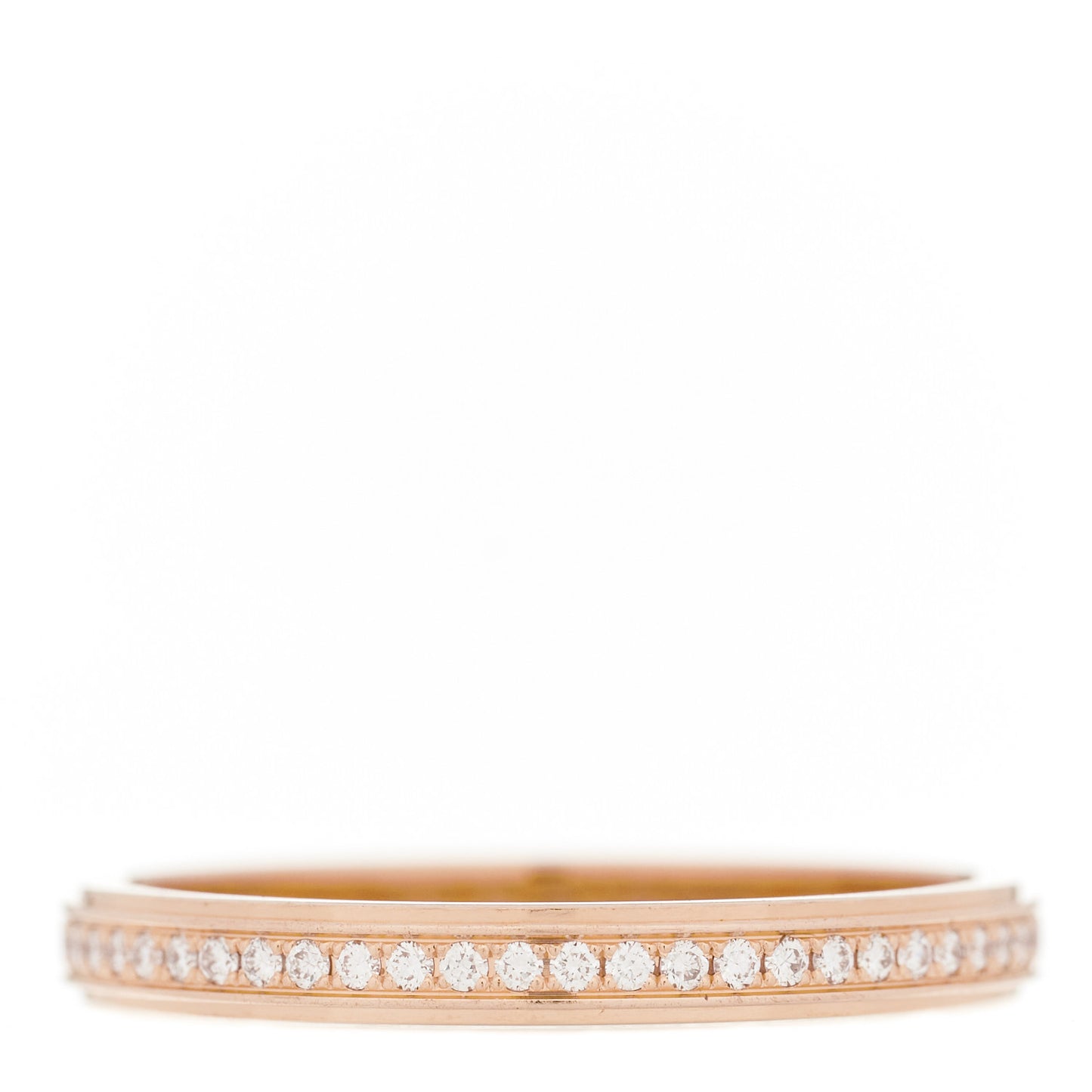 18K Pink Gold Diamond 2.3mm D'Amour Wedding Band Ring 52 6