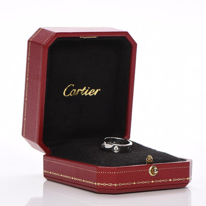 Cartier Platinum Diamond 5.5mm LOVE Ring 49 4.75 6 of 6