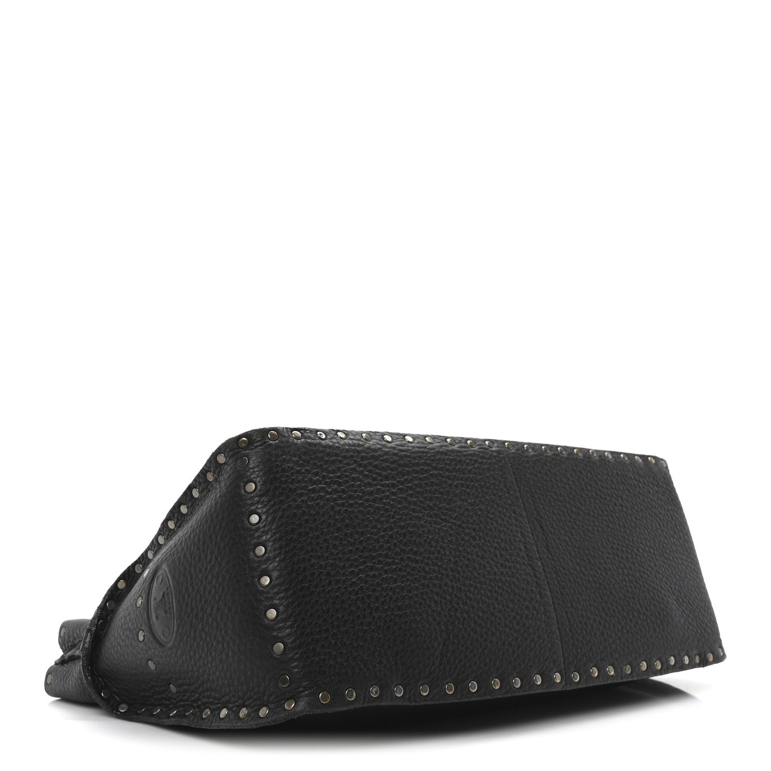 Celine Pebbled Calfskin Studded Boogie Satchel Black 4 of 10