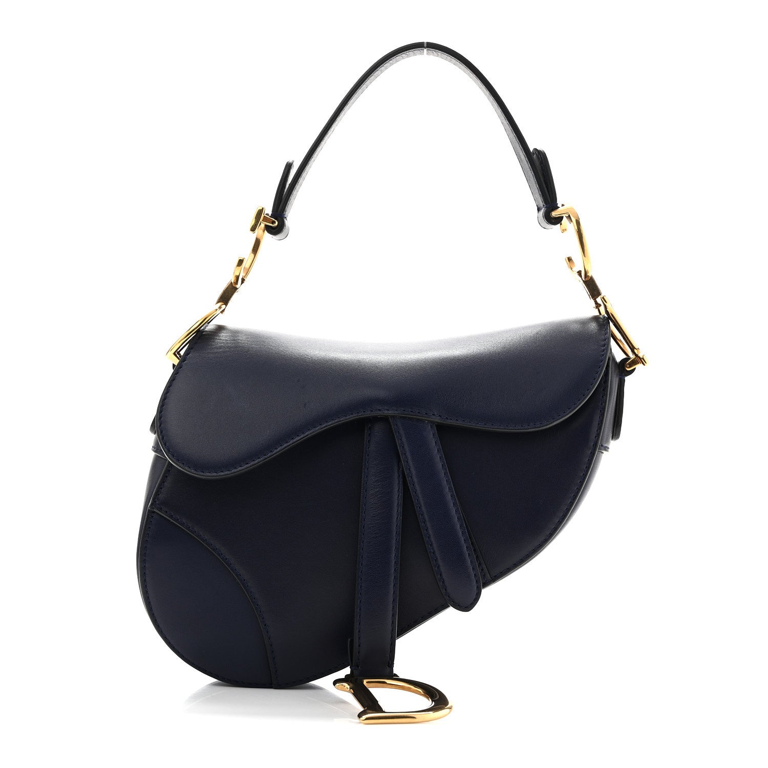 Christian Dior Calfskin Mini Saddle Bag Blue 1 of 13