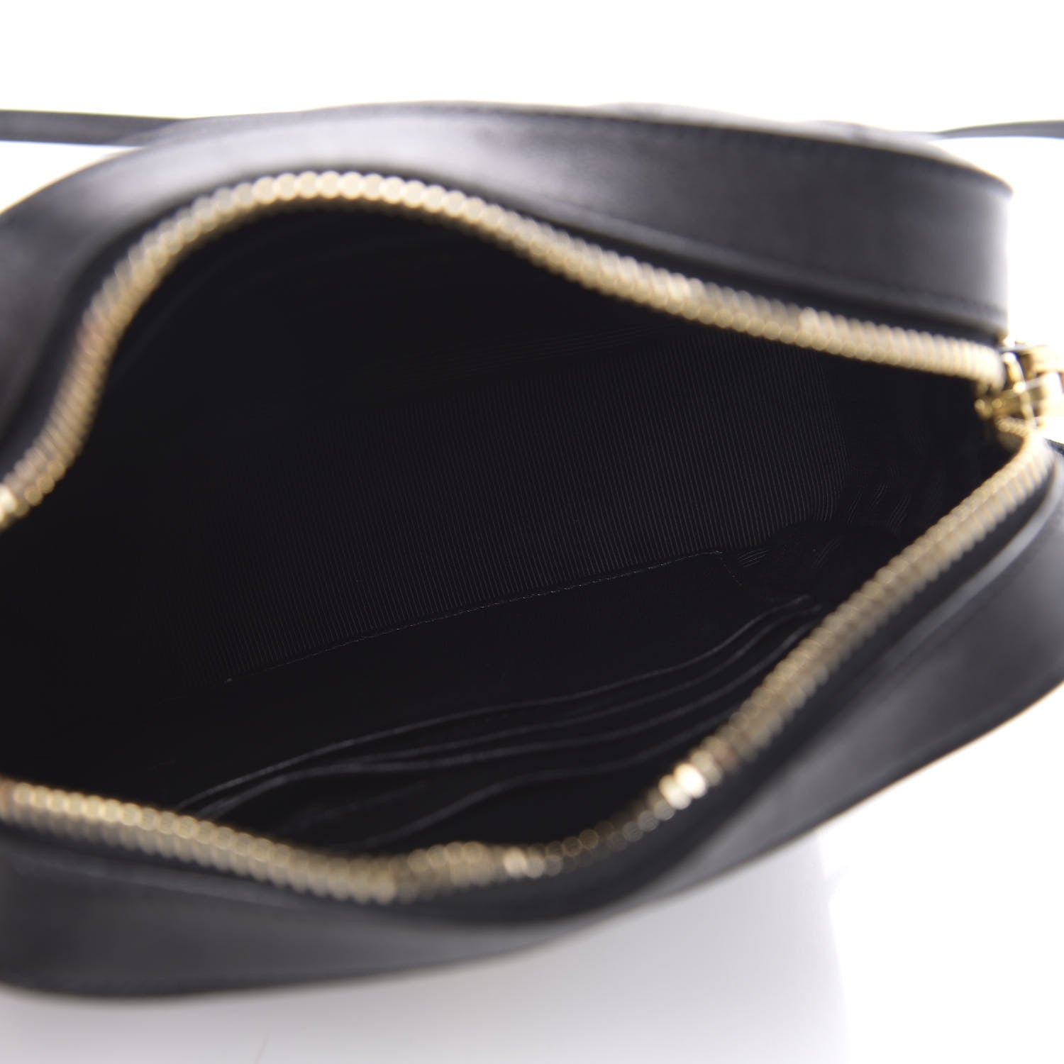 Saint Laurent Lambskin Chevron Small Classic Monogram Camera Bag Black 5 of 11