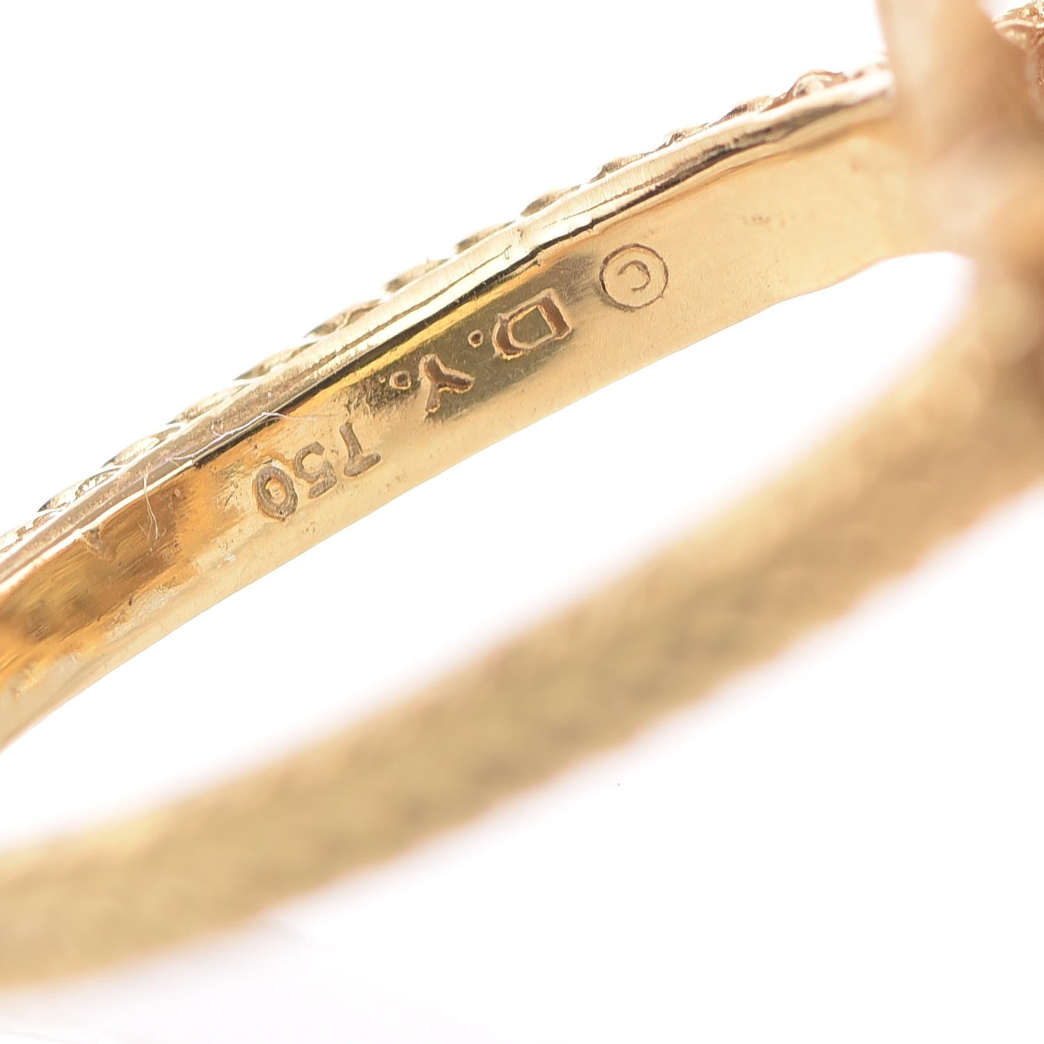 David Yurman 18K Yellow Gold Diamond 22mm Starburst Ring 54.5 7 6 of 6