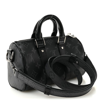 Louis Vuitton Reverse Monogram Eclipse Keepall XS Black 3 of 9