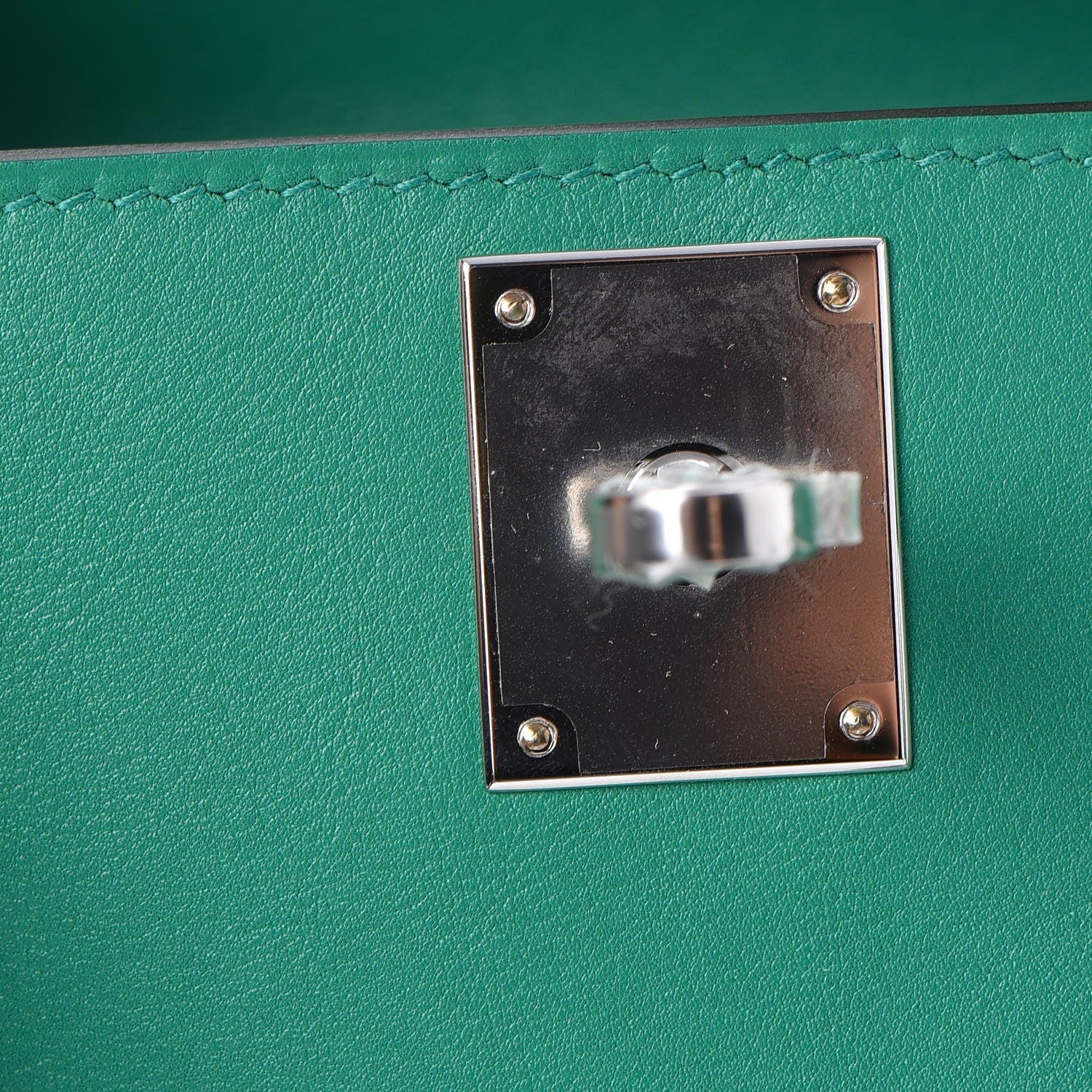 Hermes Swift Kelly Cut Clutch Pochette Vert Vertigo 19 of 26