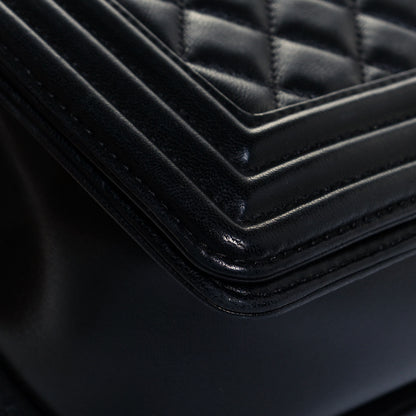 Chanel Lambskin Quilted Medium Boy Flap Black 9 of 15
