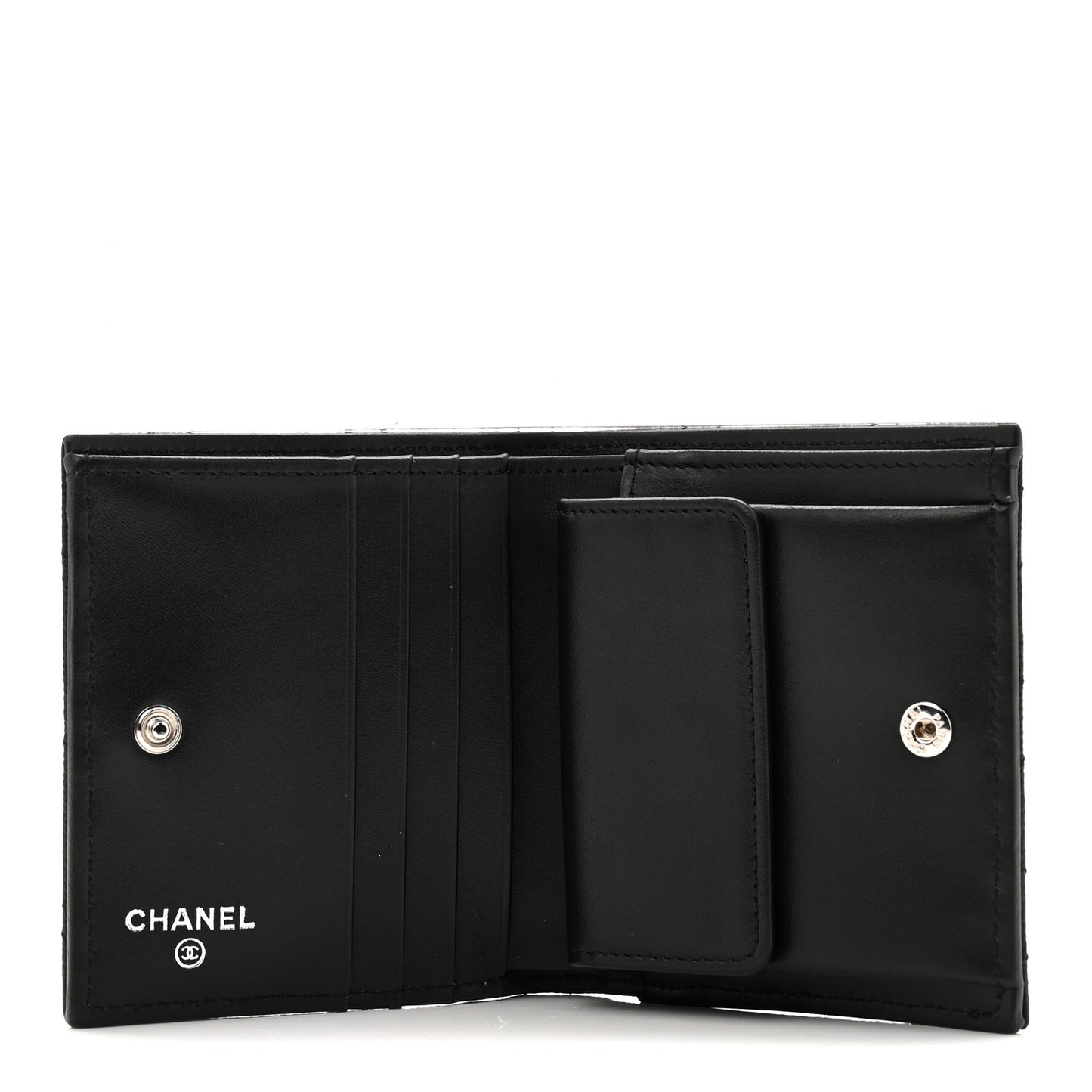 Caviar Quilted Small Bifold Wallet Black