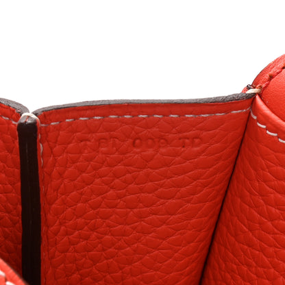 Hermes Taurillon Clemence Halzan 31 GM Orange 9 of 12