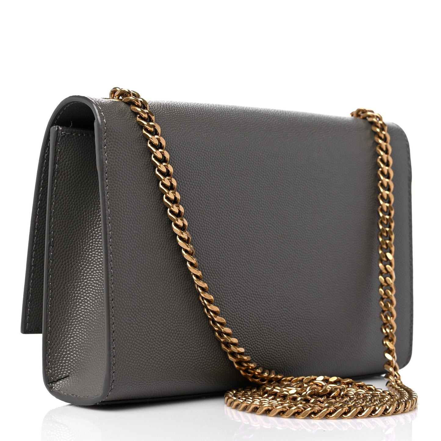 Grain De Poudre Small Monogram Kate Satchel Grey Kaki