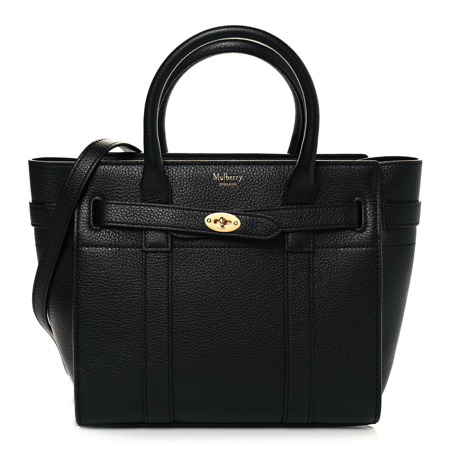 Mulberry Small Classic Grain Mini Zipped Bayswater Black 1 of 9