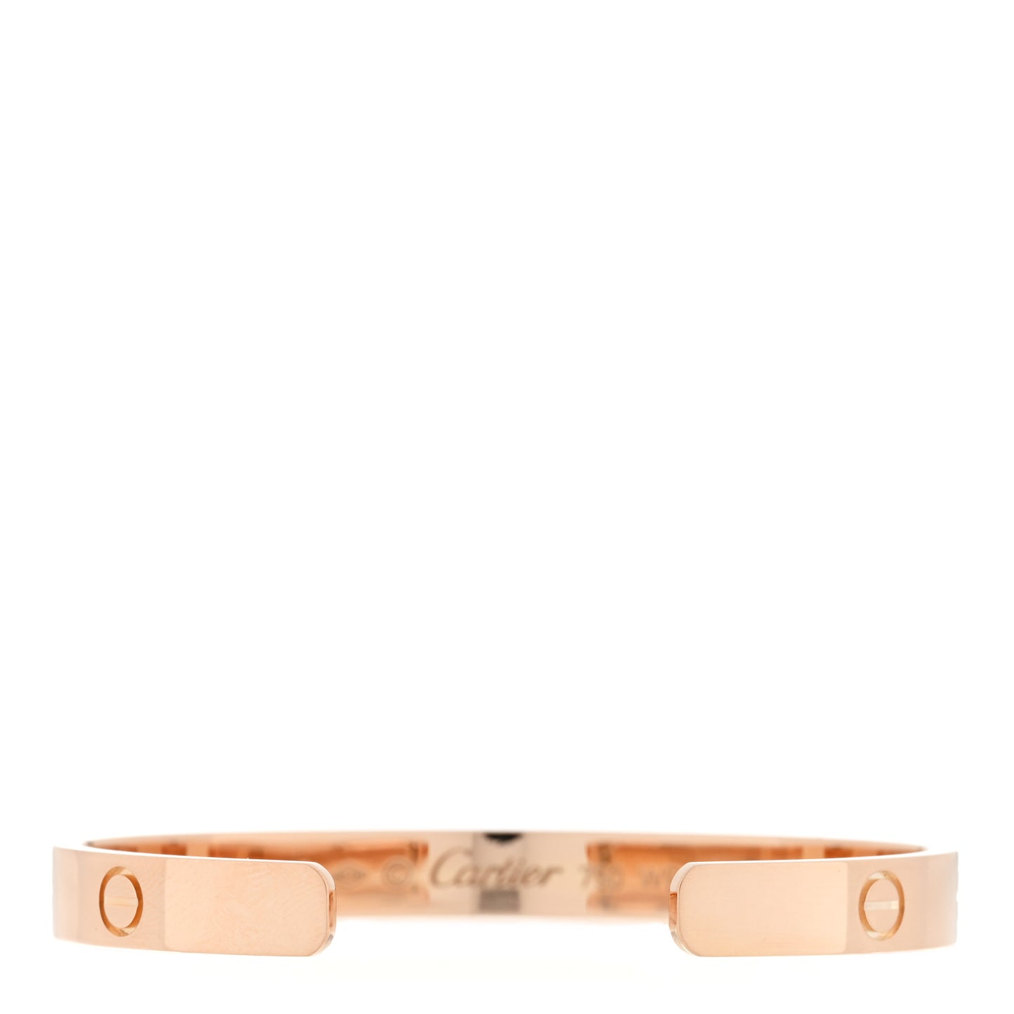 18K Pink Gold LOVE Cuff Bracelet 17