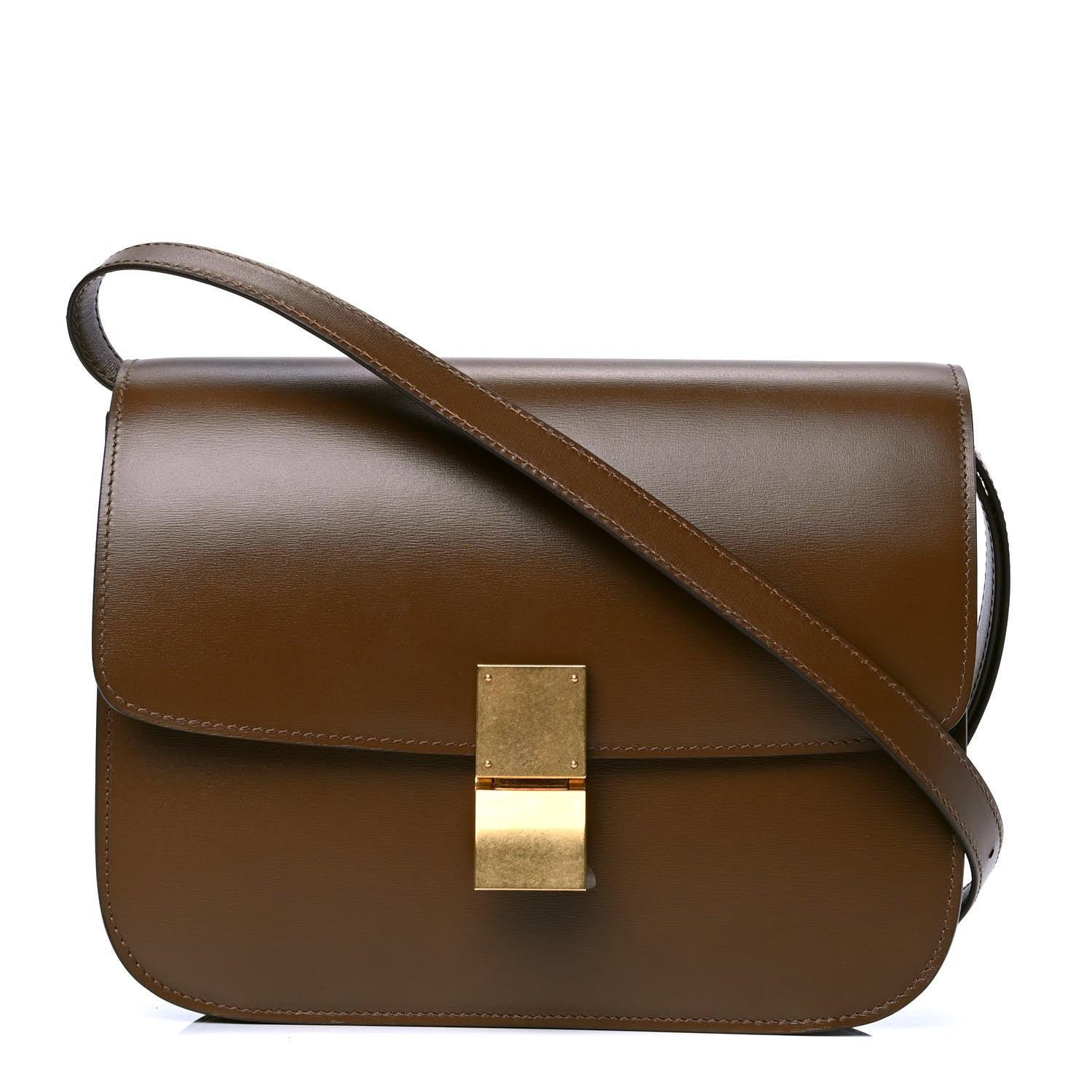 Celine Box Calfskin Medium Classic Box Flap Bag Camel 1 of 5