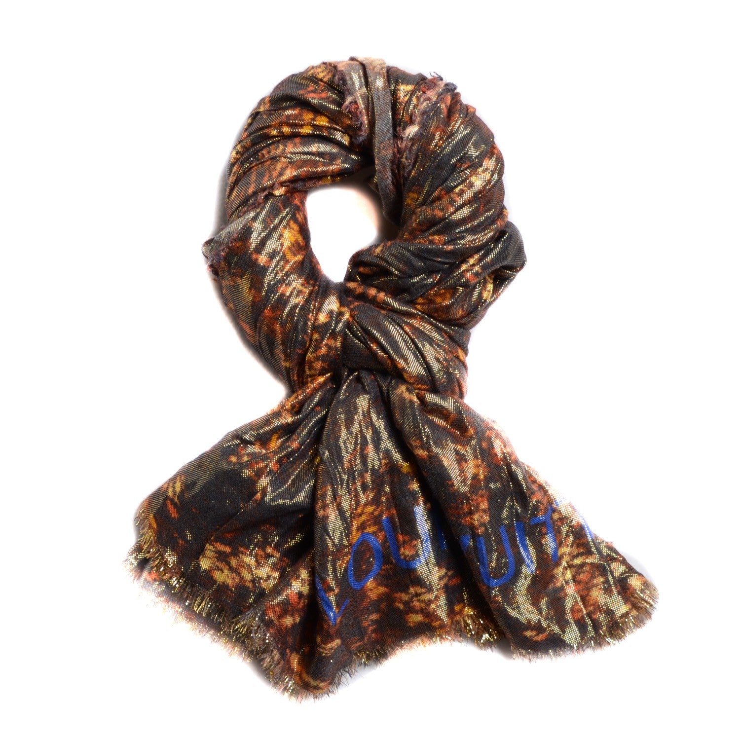 Louis Vuitton Cashmere Silk Blurry Stole Mordore 1 of 6