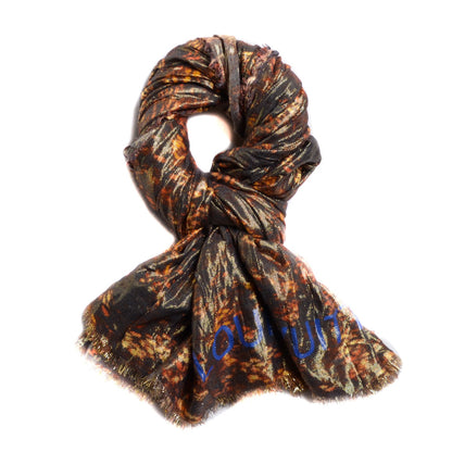 Louis Vuitton Cashmere Silk Blurry Stole Mordore 1 of 6