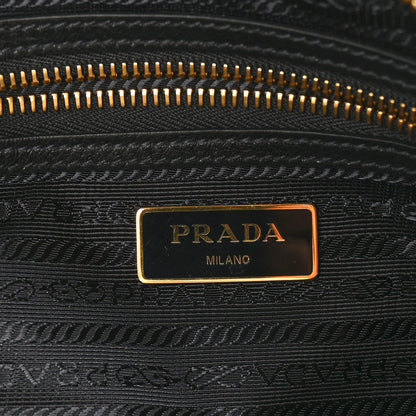 Prada Glace Calfskin Embossed Logo Crossbody Black 6 of 8