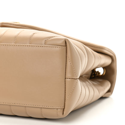 Saint Laurent Calfskin Y Quilted Monogram Medium Loulou Chain Satchel Dark Latte 11 of 11