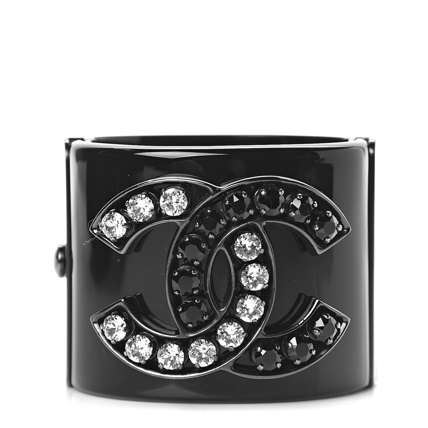 Resin Ruthenium Crystal CC Cuff Black