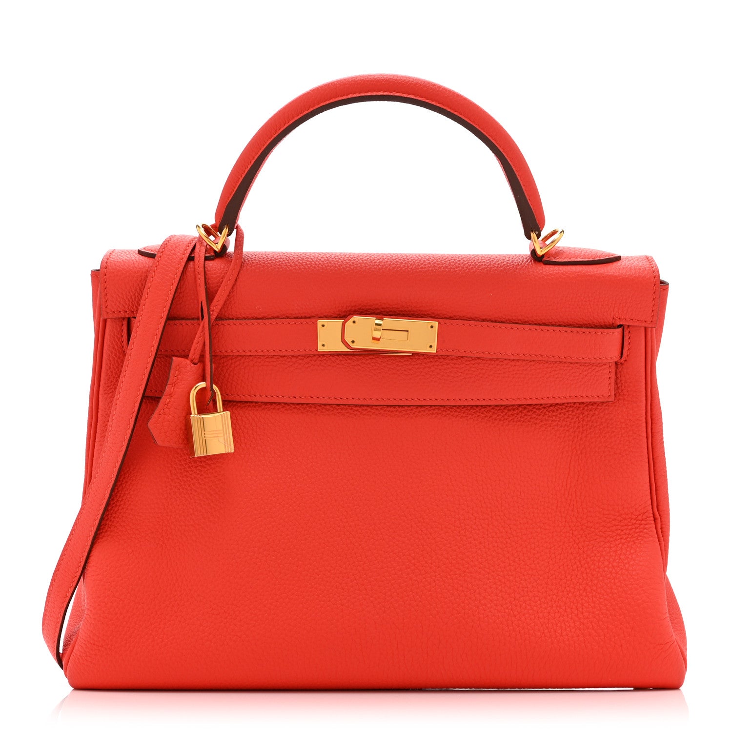 Hermes Togo Kelly Retourne 32 Capucine 1 of 10