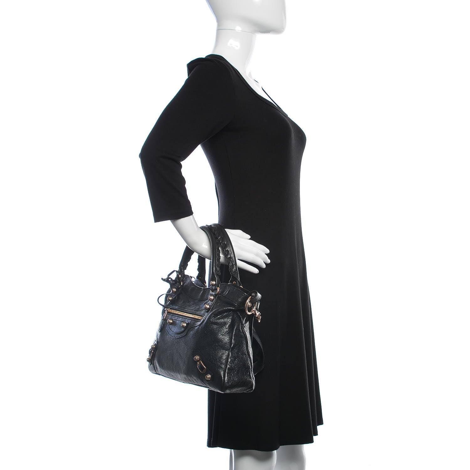 Balenciaga Agneau Giant 12 Rose Gold Hardware Town Black 3 of 10