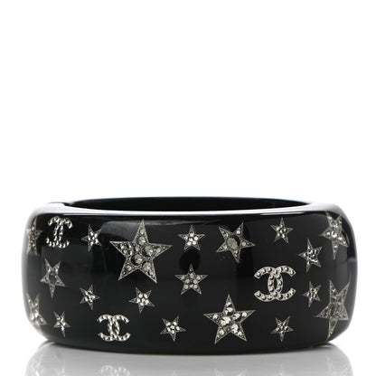 Chanel Resin Strass CC Stars Cuff Black 3 of 5