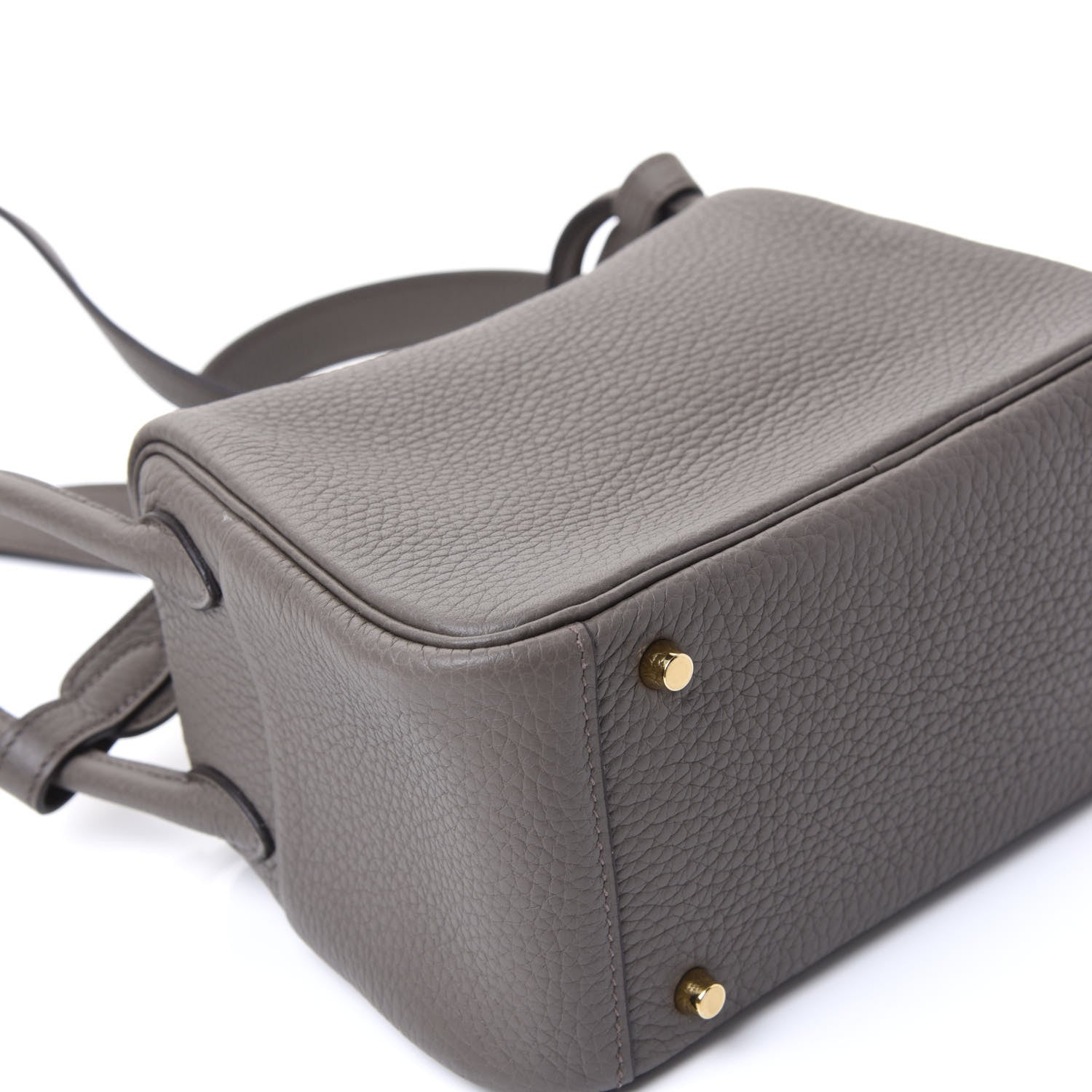 Hermes Taurillon Clemence Mini Lindy 20 Etain 7 of 11