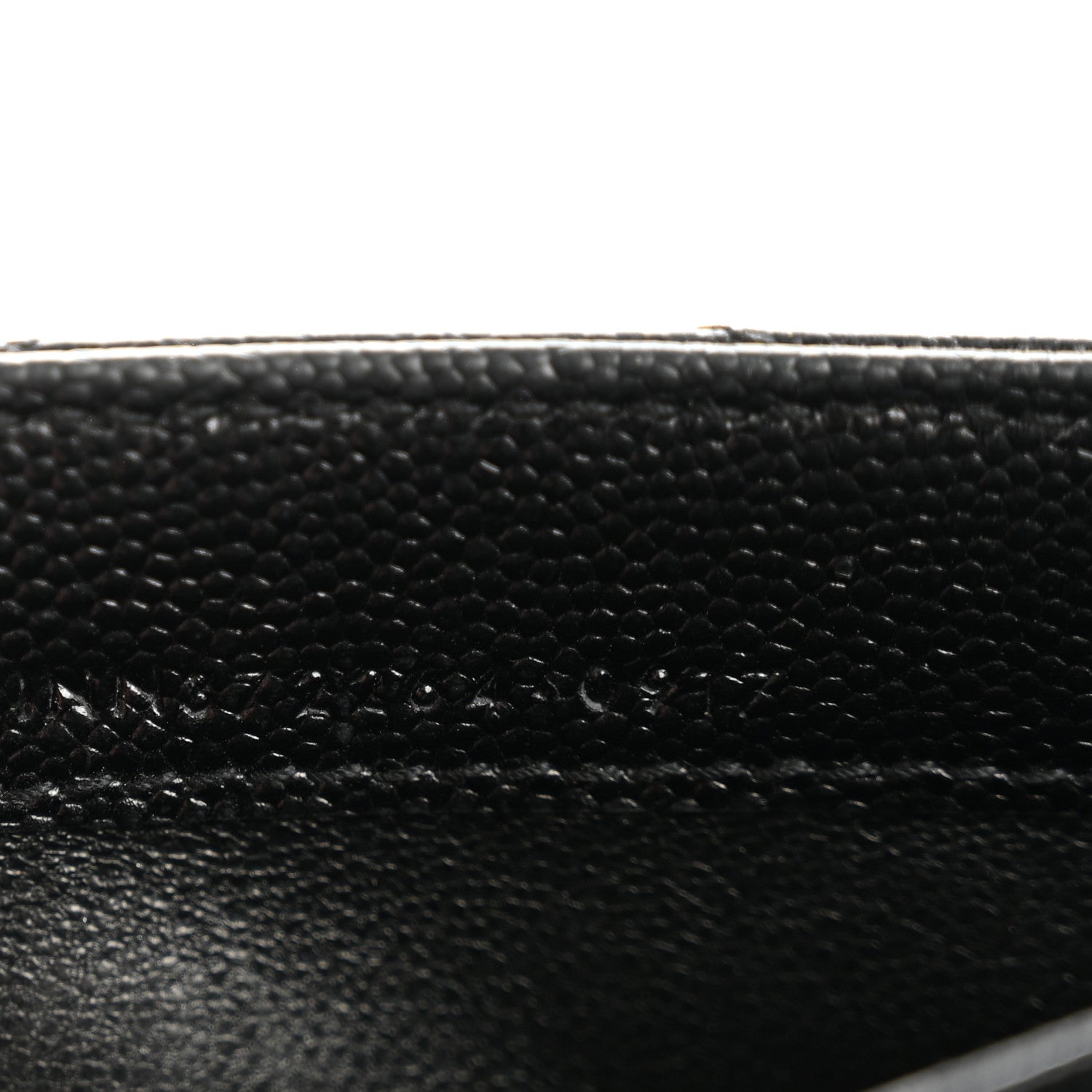 Saint Laurent Grain De Poudre Matelasse Chevron Monogram Flap Wallet Black 7 of 13