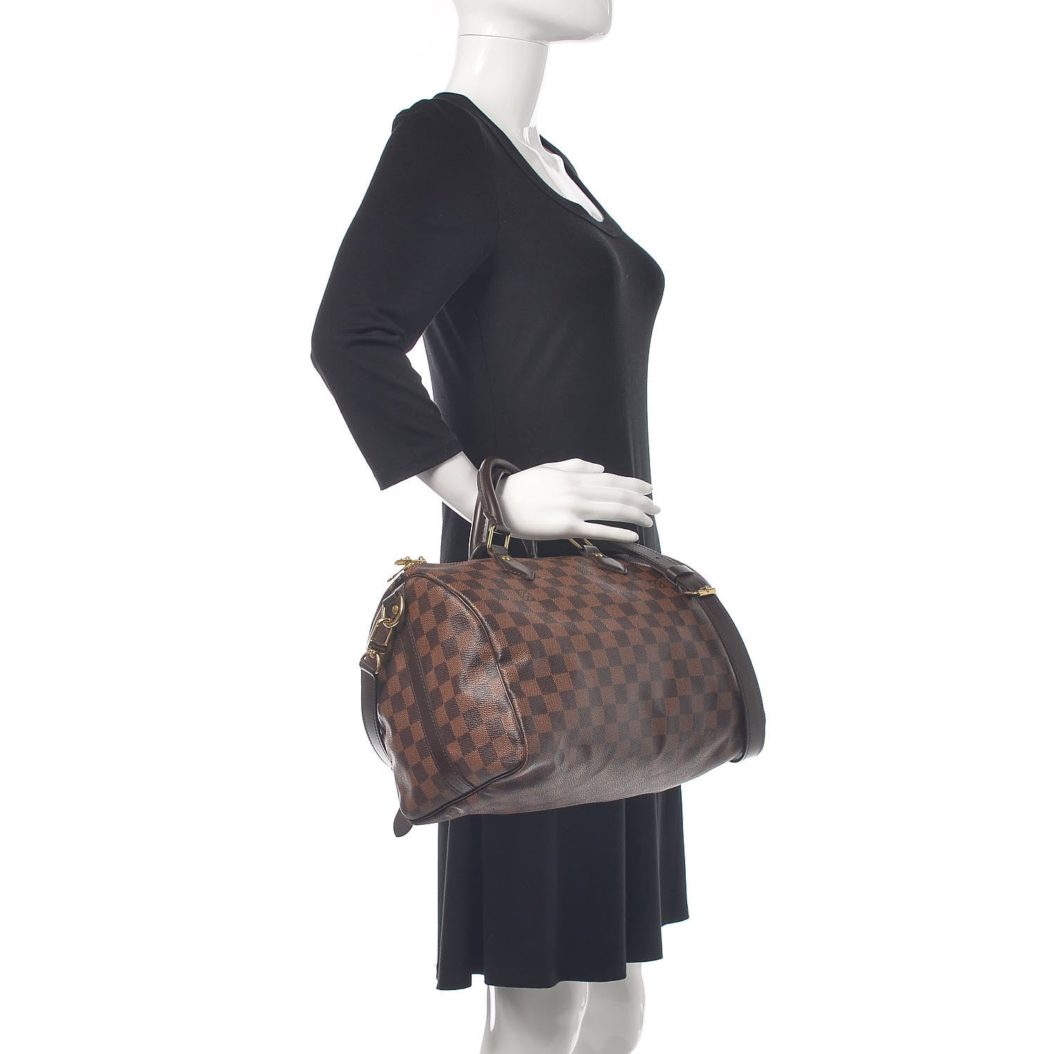 Louis Vuitton Damier Ebene Speedy Bandouliere 30 2 of 11