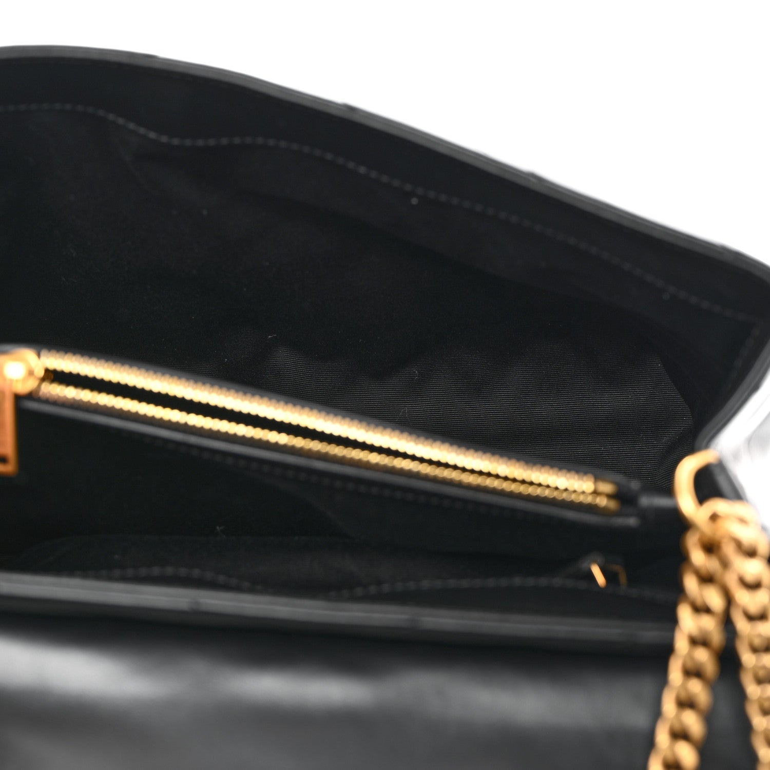 Saint Laurent Calfskin Y Quilted Monogram Medium Loulou Chain Satchel Black 5 of 11