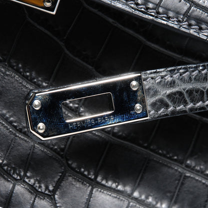 Hermes Matte Niloticus Crocodile Kelly Pochette Graphite 8 of 8