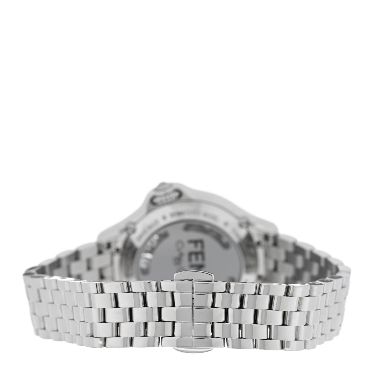 Fendi Stainless Steel Diamond Topaz 33mm Crazy Carats Quartz Watch