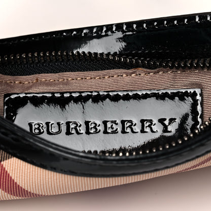 Burberry Metallic Calfskin Nova Check Small Nickie Tote Black 8 of 11