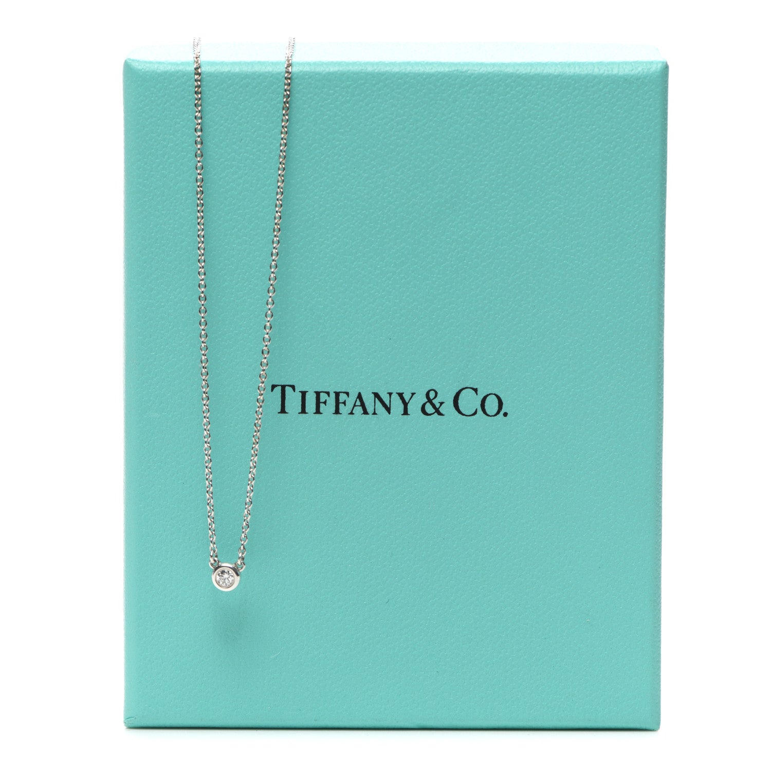 Tiffany Sterling Silver Diamond .05ct Elsa Peretti Diamonds by the Yard Pendant Necklace 6 of 6