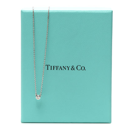 Tiffany Sterling Silver Diamond .05ct Elsa Peretti Diamonds by the Yard Pendant Necklace 6 of 6
