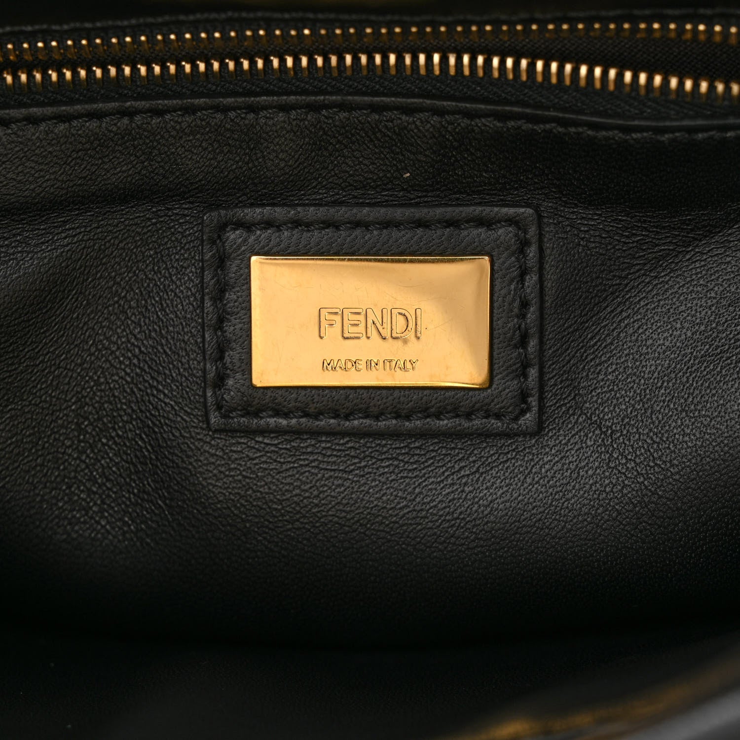 Fendi Nappa Mini Peekaboo Iconic Satchel Black 7 of 11
