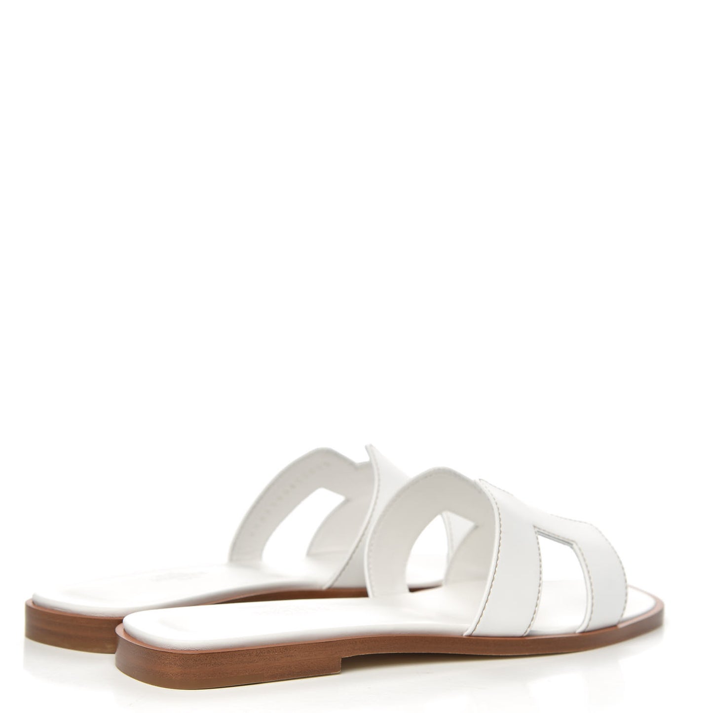 Box Calfskin Oran Sandals 37 White