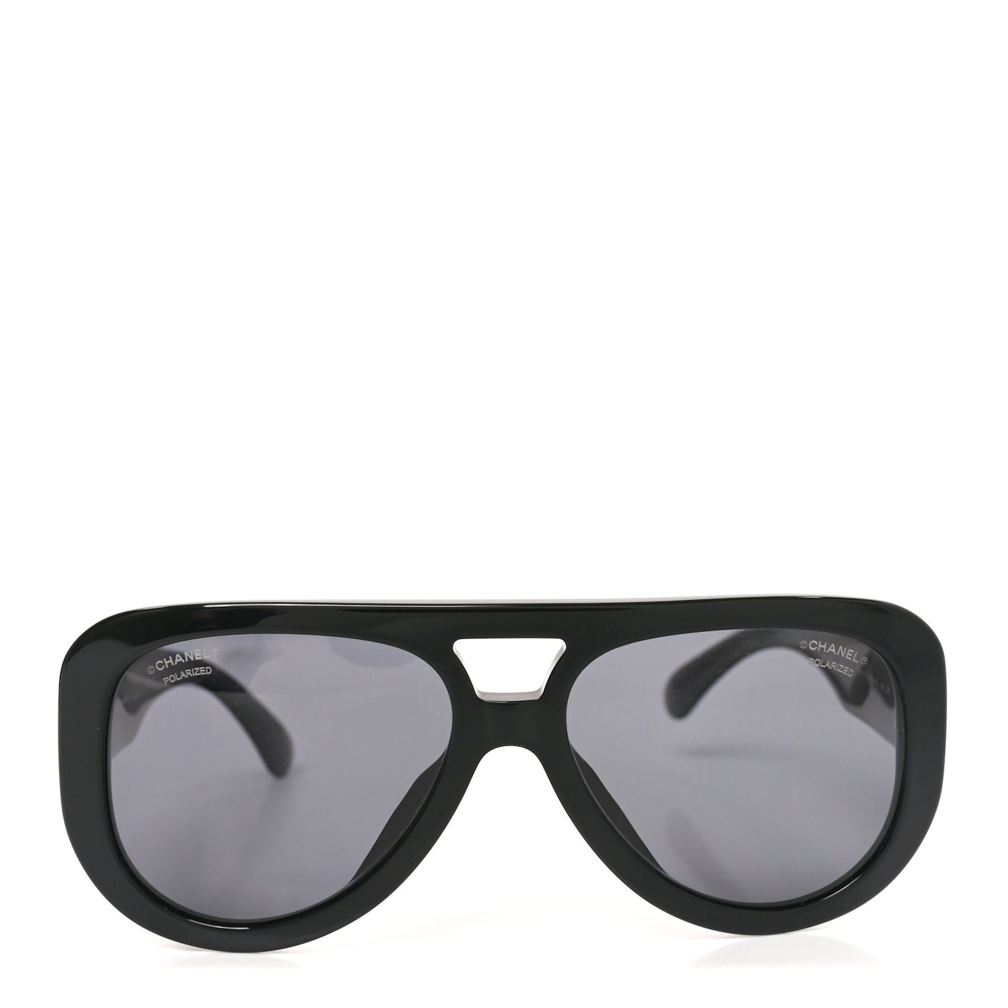 Acetate Strass Polarized Sunglasses 5432-B-A Black