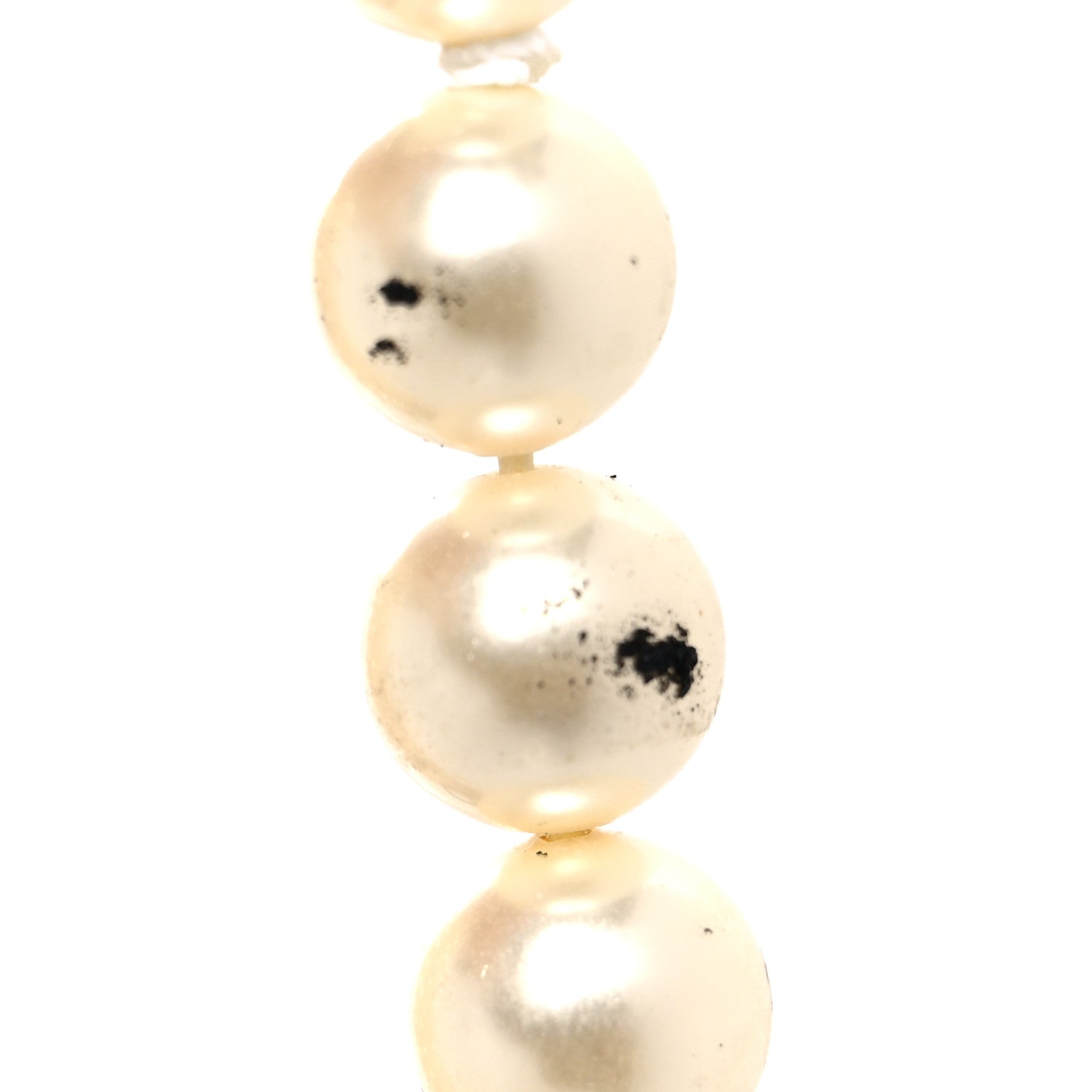 Chanel Pearl Crystal CC Multi Strand Necklace Silver 7 of 11