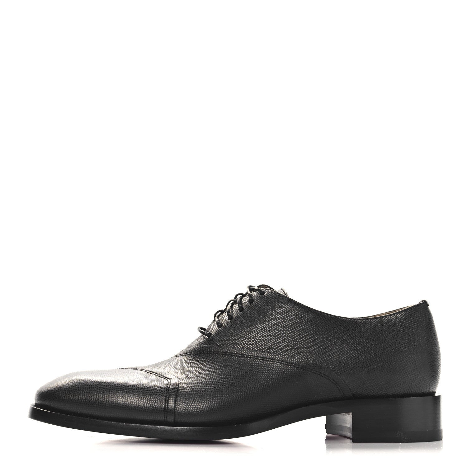 Christian Louboutin Petit Grained Calfskin Boabi Flat Oxfords 42.5 Black 1 of 9