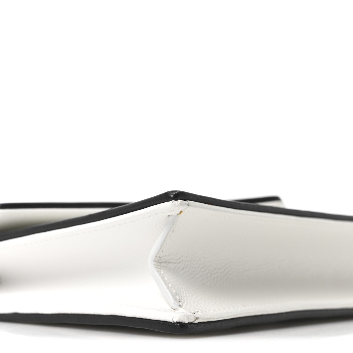 Grain De Poudre Matelasse Chevron Monogram Envelope Chain Wallet  White Black