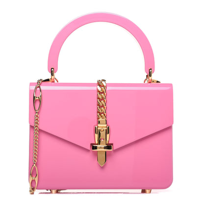 Gucci Plexiglass Mini Sylvie 1969 Top Handle Bag Pink 1 of 16