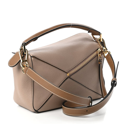 Loewe Grained Calfskin Small Puzzle Bag Sand Mink 3 of 9