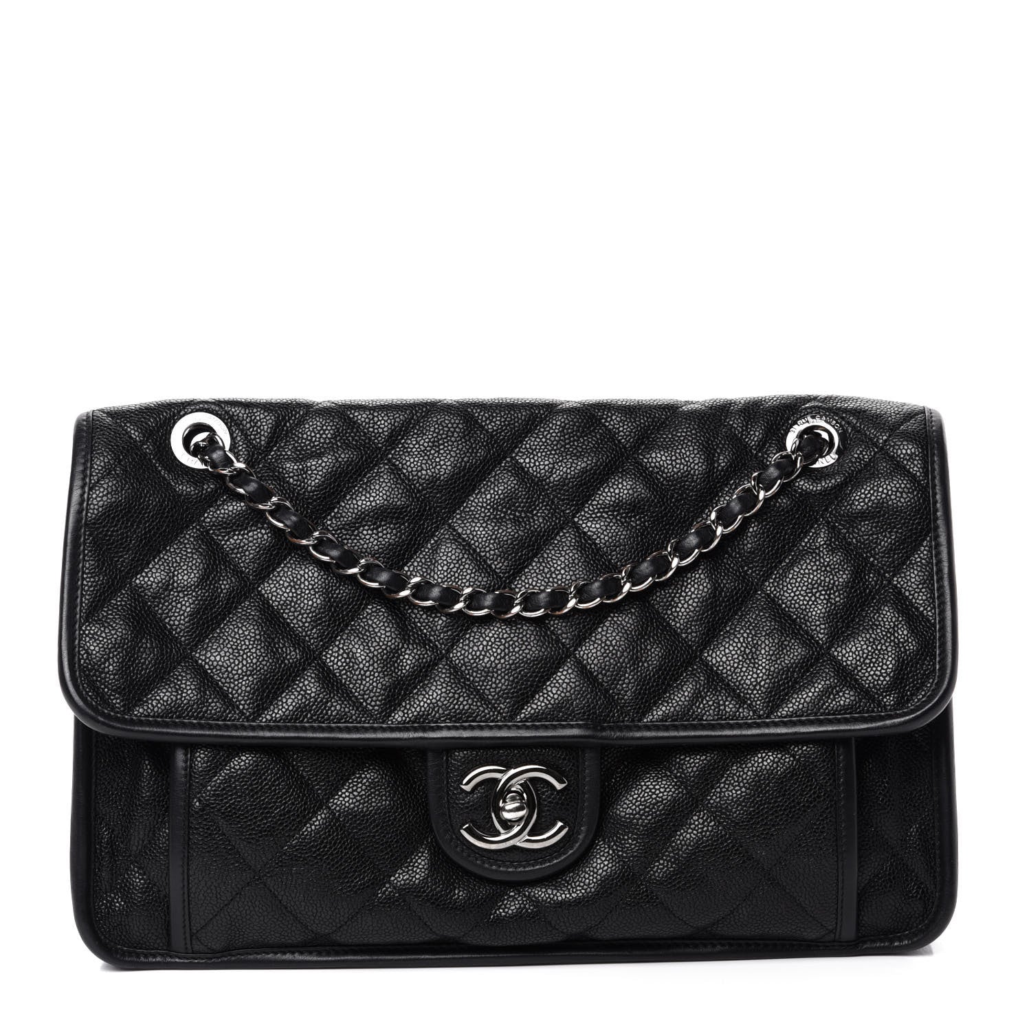 Chanel Caviar Quilted Large French Riviera Flap Black 1 of 10